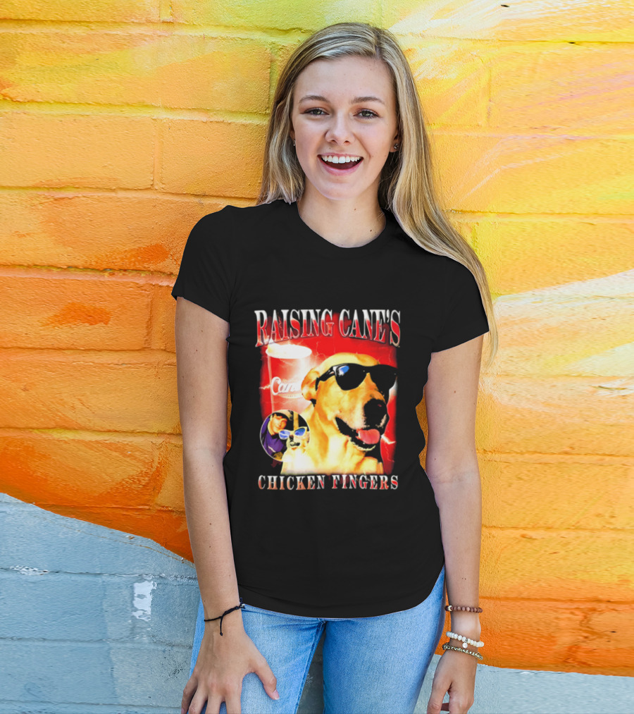 Raising Cane's Labrador Sunglasses Cup Chicken Fingers T-Shirt
