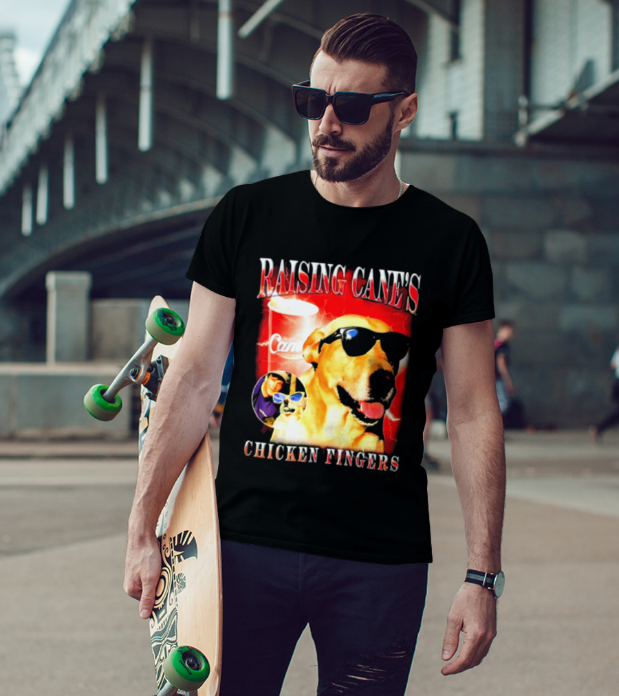 Raising Cane's Labrador Sunglasses Cup Chicken Fingers T-Shirt