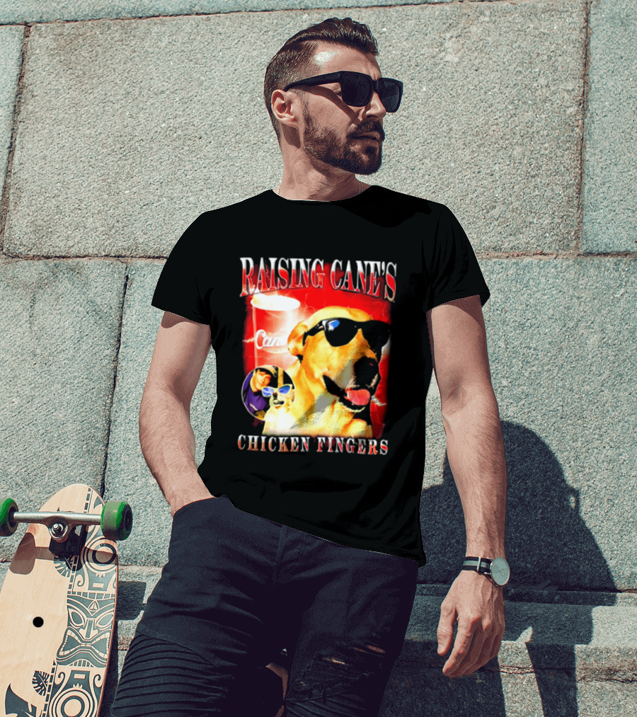 Raising Cane's Labrador Sunglasses Cup Chicken Fingers T-Shirt