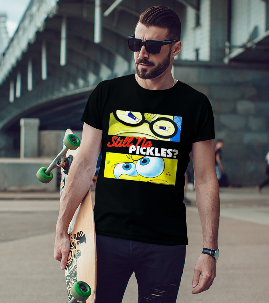SpongeBob SquarePants Still No Pickles Nickelodeon Eyes Close Up T-Shirt