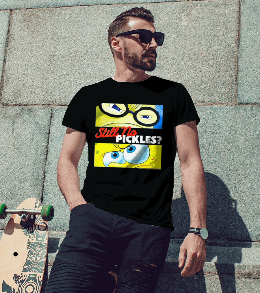 SpongeBob SquarePants Still No Pickles Nickelodeon Eyes Close Up T-Shirt