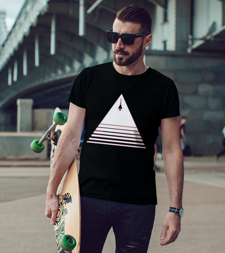 Stuart Fails To Save The Universe Stuart Bloom Jet Airplane Triangle Pyramid T-Shirt