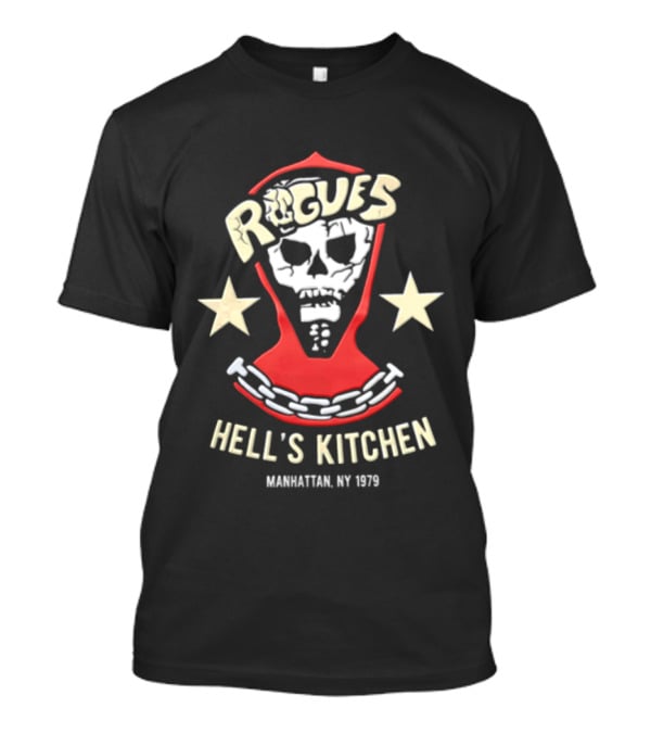 Rogues Skull Hood Chain Stars Hell's Kitchen Manhattan NY 1979 T-Shirt