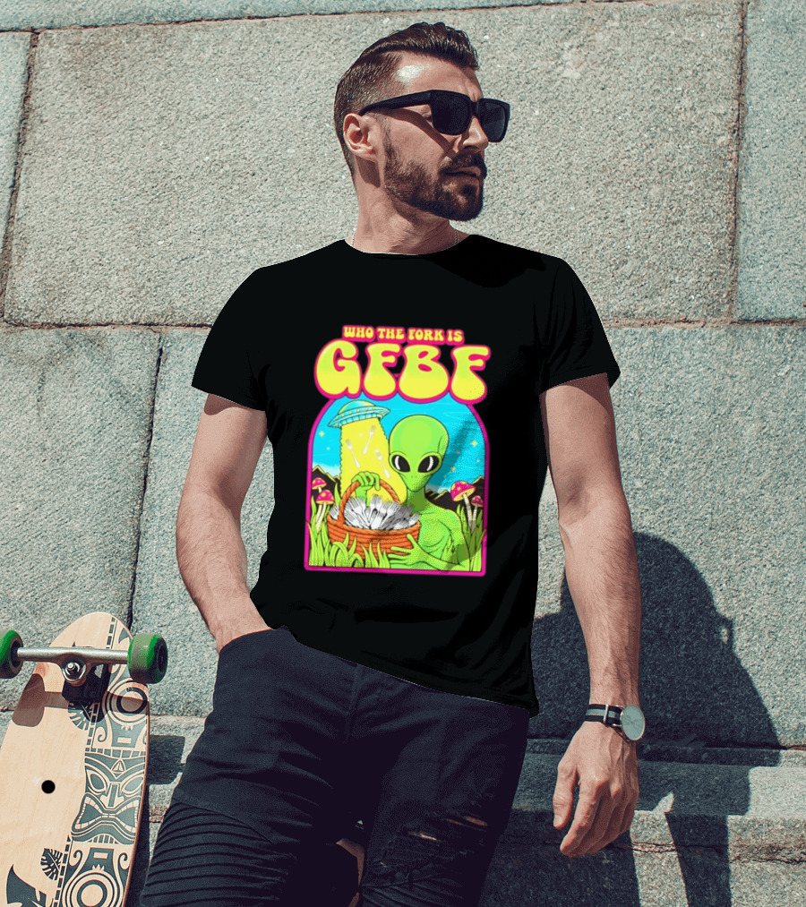 Who The Fork Is Gfbf Alien UFO Mushroom And Forks T-Shirt