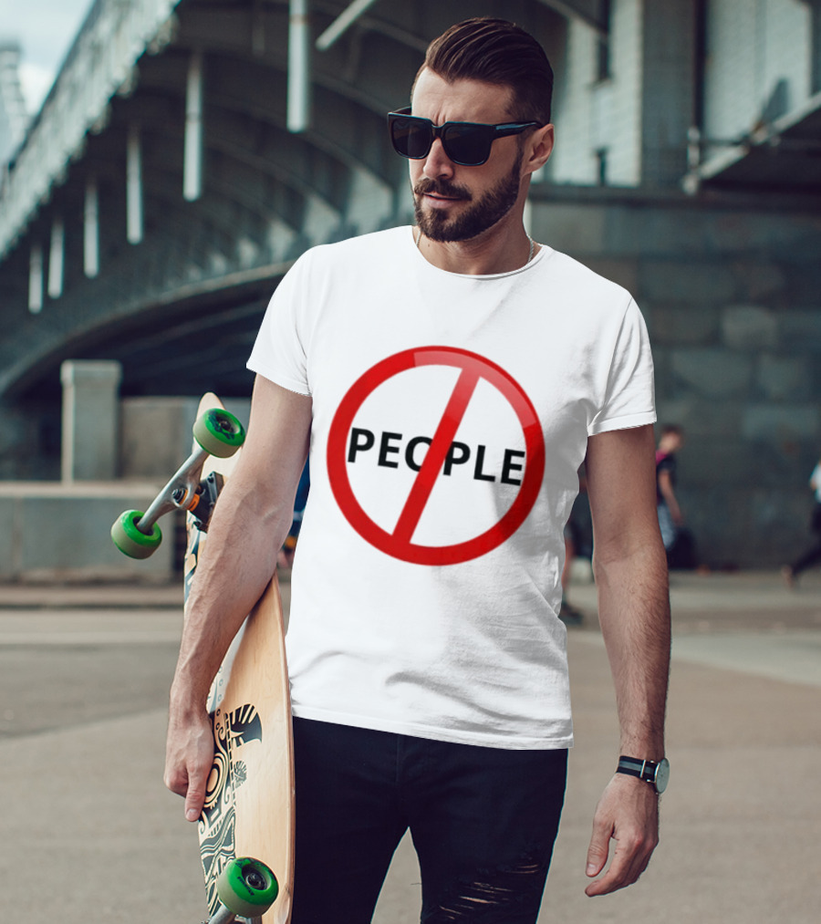 Anti People Prohibited Sign Introvert Social Distancing T-Shirt