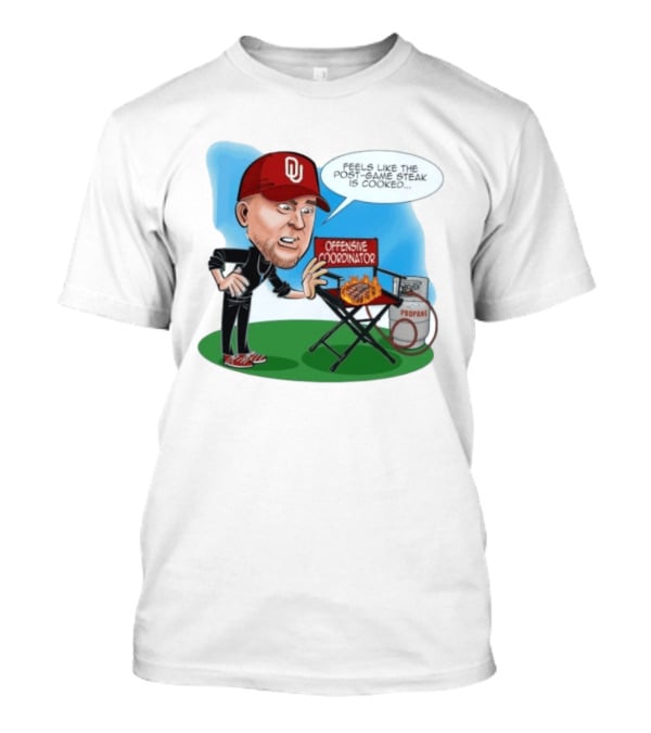 Brent Venables Oklahoma Sooners Offensive Coordinator Cartoon Steak Propane T-Shirt