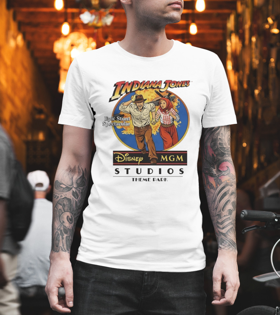 Indiana Jones Epic Stunt Spectacular Disney MGM Studios Theme Park T-Shirt