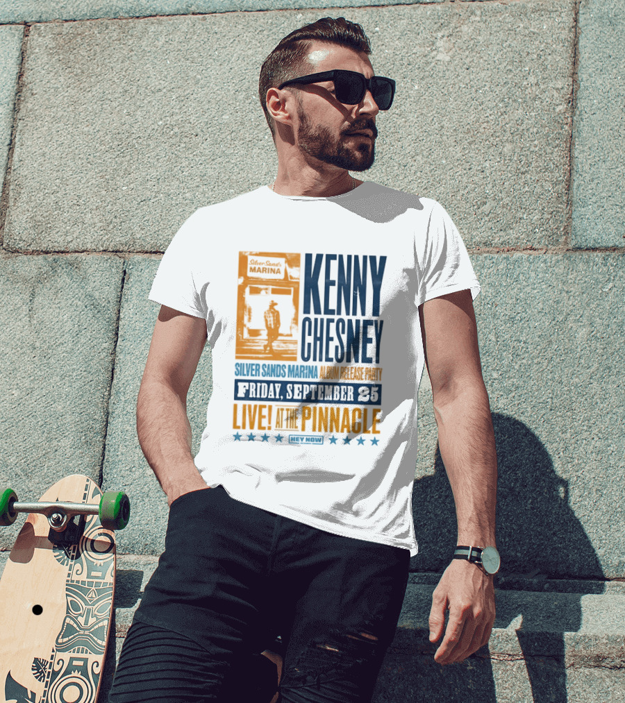 Kenny Chesney Silver Sands Marina Album Release Party Friday September 25 Live At The Pinnacle Stars T-Shirt