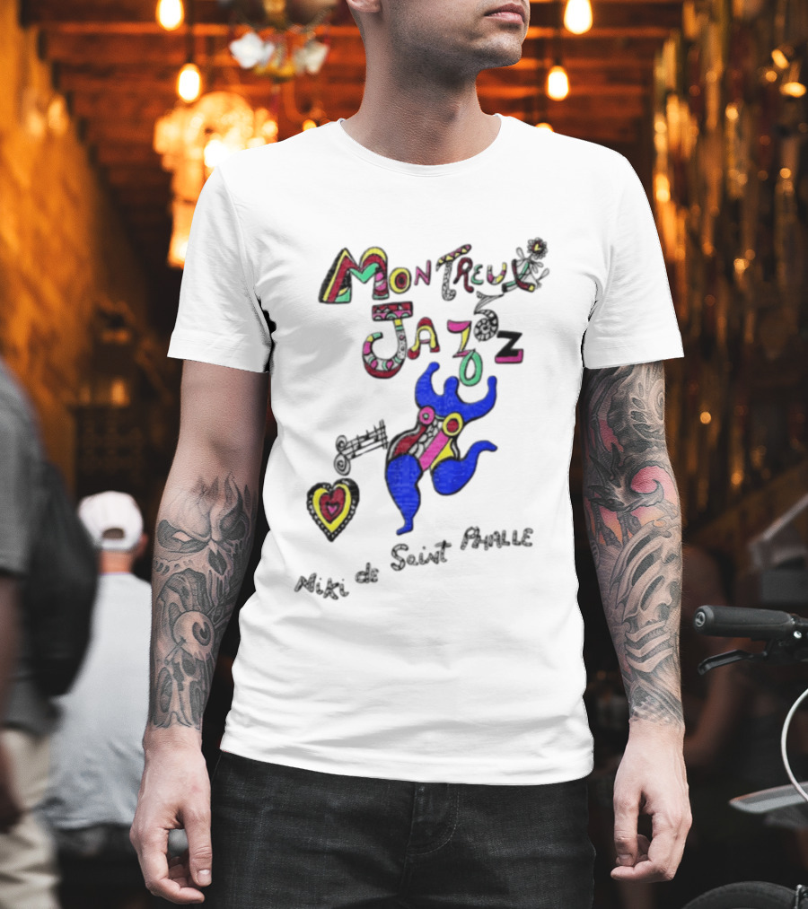 Montreux Jazz Niki De Saint Phalle Colorful Dancing Figure Music T-Shirt
