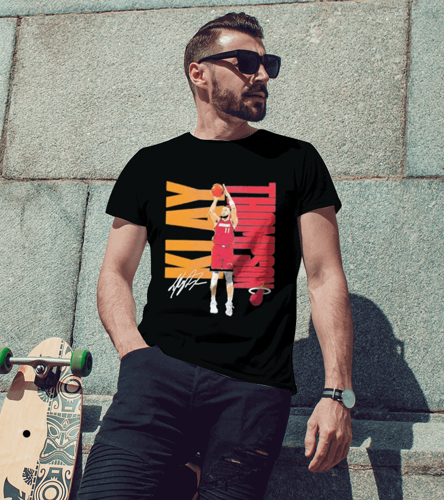 Klay Thompson Miami Heat 11 Basketball Player Signature T-Shirt