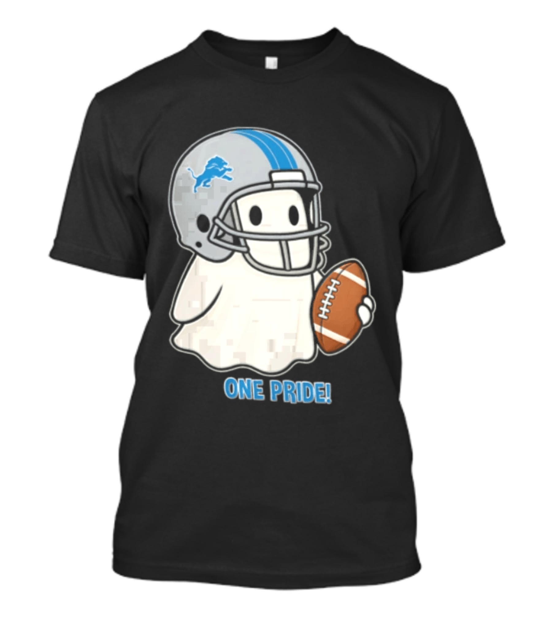 Detroit Lions Ghost One Pride Football Helmet And Ball T-Shirt