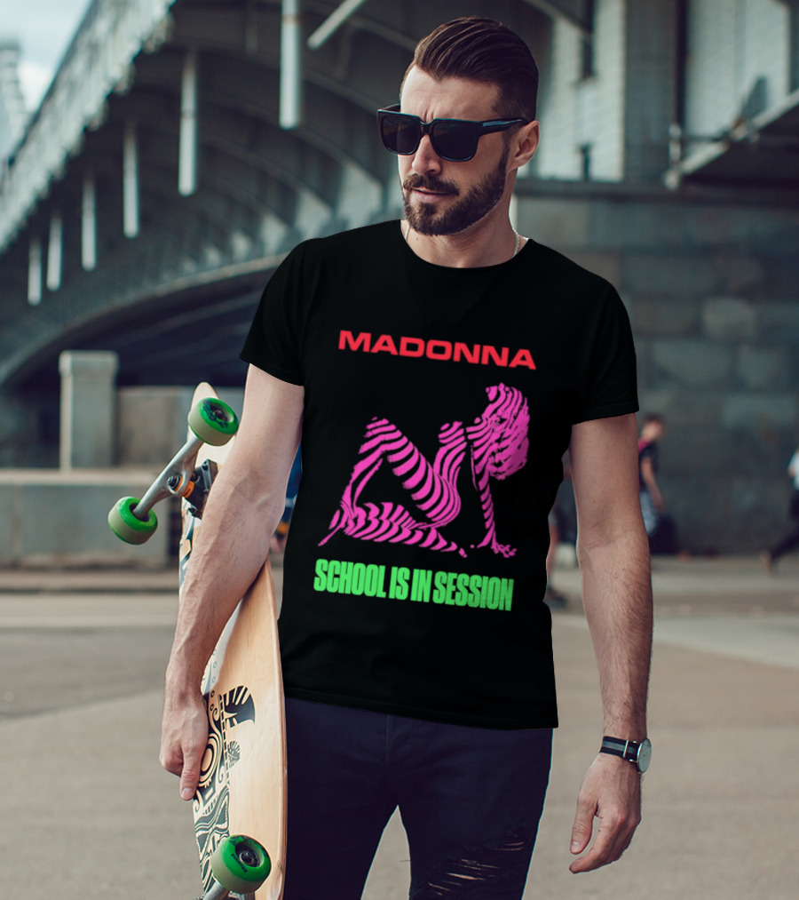 Madonna School Is In Session Pink T-Shirt