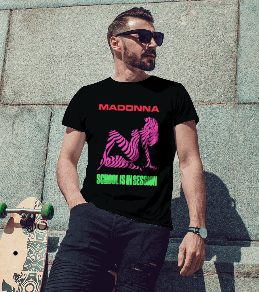 Madonna School Is In Session Pink T-Shirt