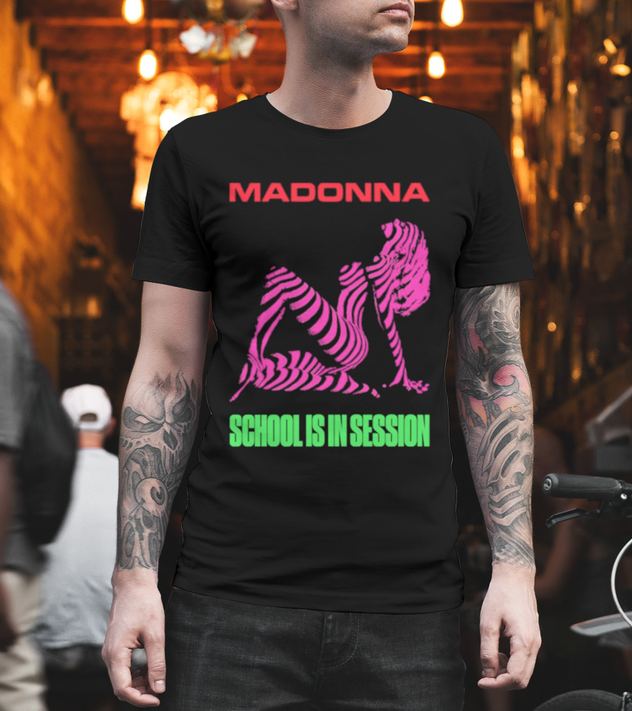 Madonna School Is In Session Pink T-Shirt