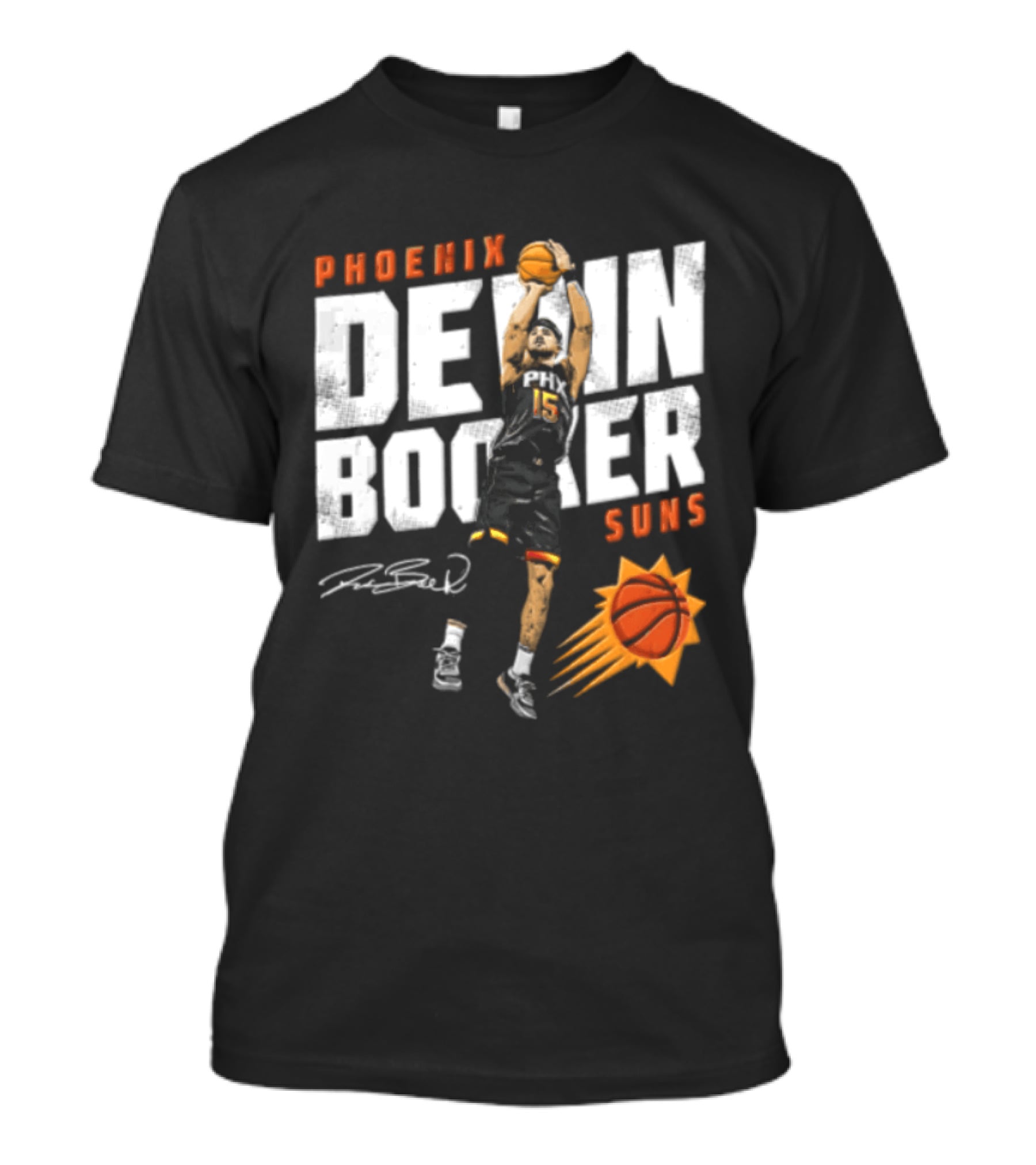 Phoenix Suns Devin Booker Jump Shot NBA Basketball T-Shirt