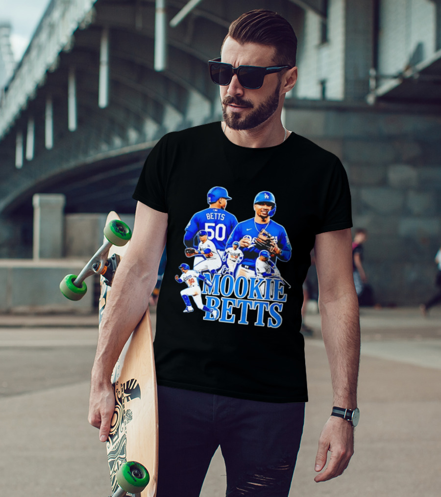 Mookie Betts 50 Los Angeles Dodgers MLB Players T-Shirt