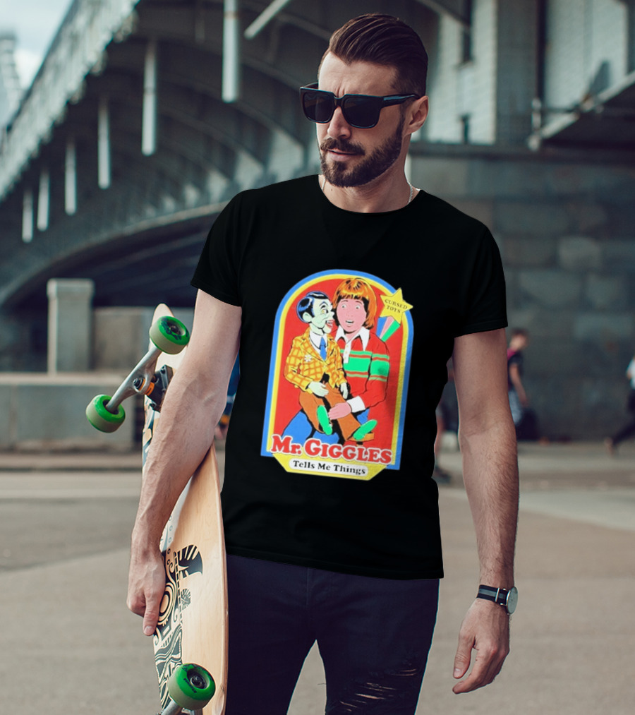 Mr Giggles Cursed Toys Tells Me Things T-Shirt