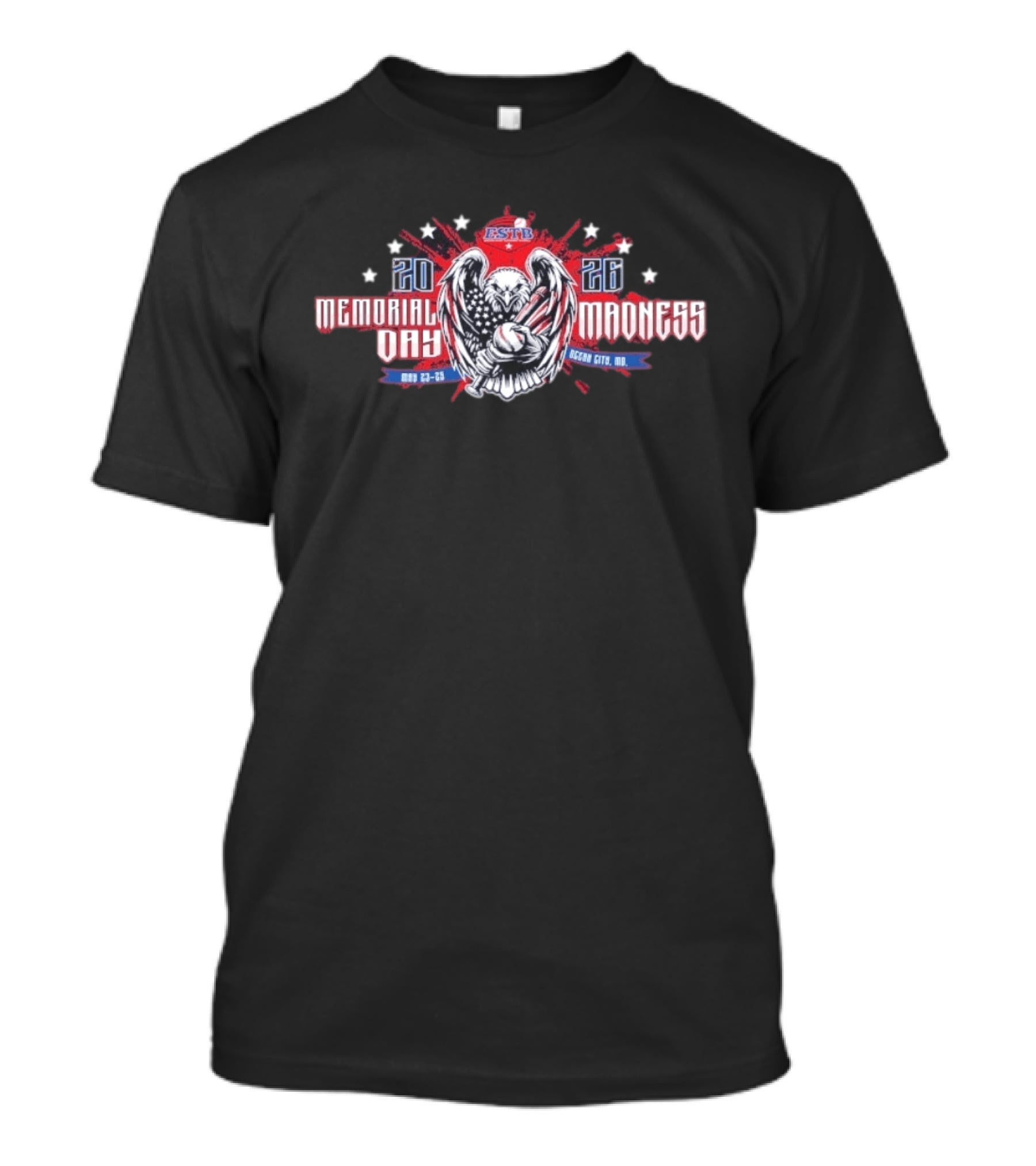 ESTB Memorial Day Madness 2026 Ocean City MD May 23 25 Eagle Basketball Stars T-Shirt