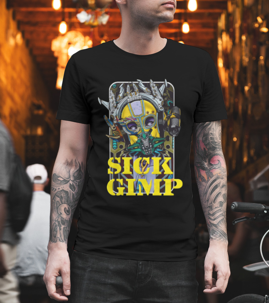 Sick Gimp Cybernetic Masked Figure Futuristic T-Shirt