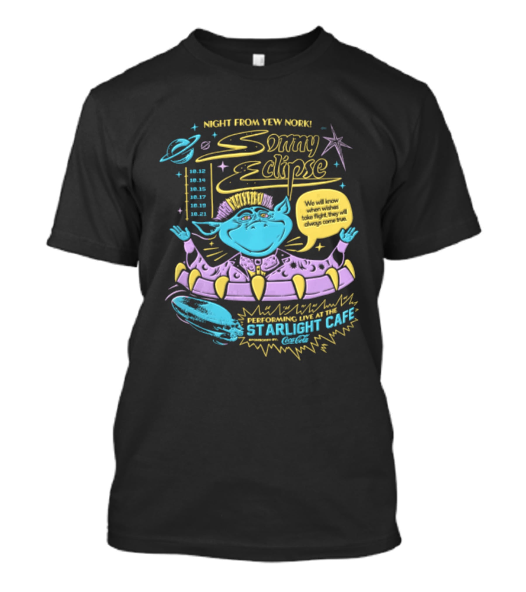 Night From Yew Nork Sonny Eclipse Starlight Cafe T-Shirt