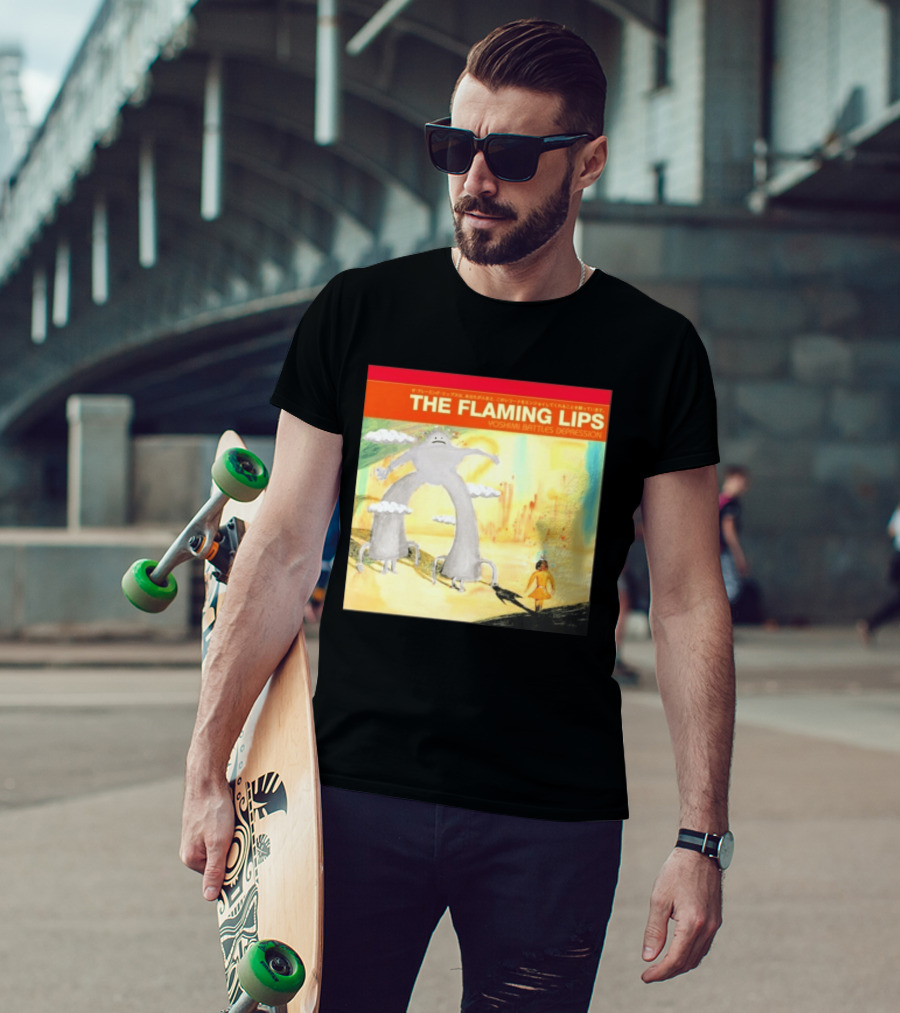 The Flaming Lips Yoshimi Battles Depression Mystery Creature And Girl In Fantasy World T-Shirt