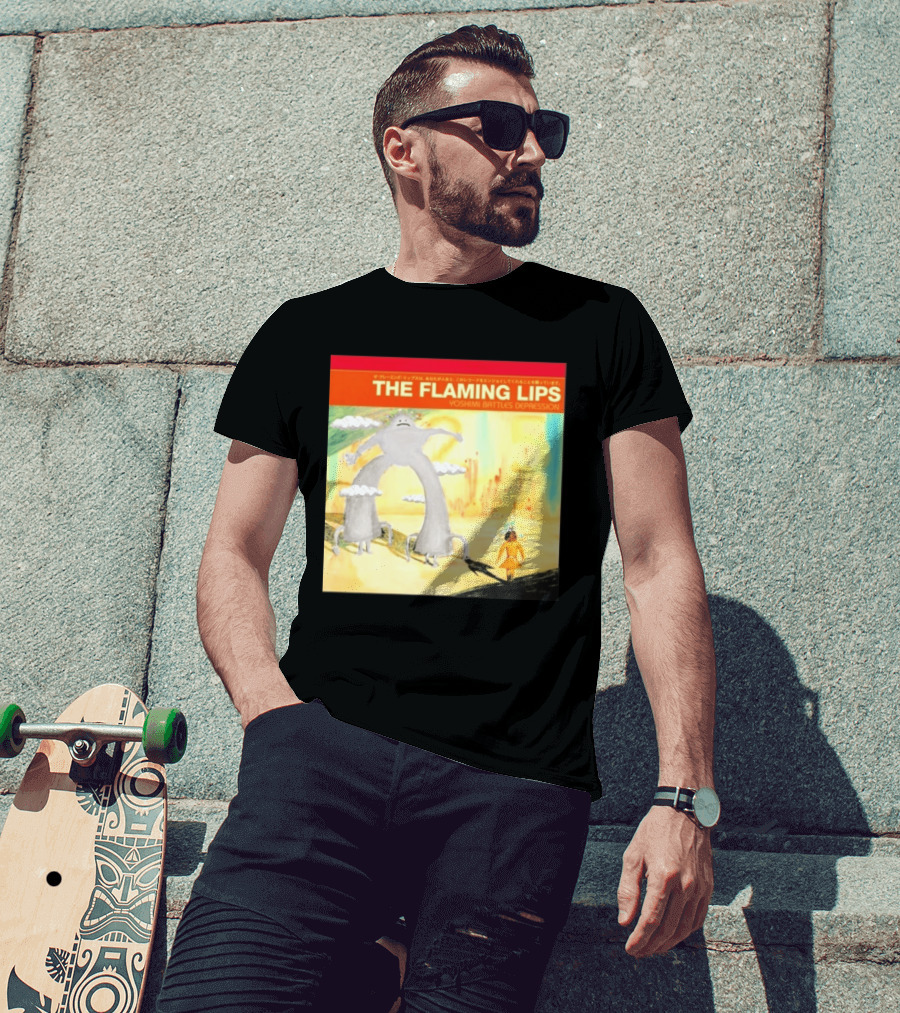 The Flaming Lips Yoshimi Battles Depression Mystery Creature And Girl In Fantasy World T-Shirt