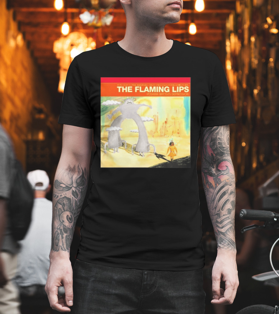 The Flaming Lips Yoshimi Battles Depression Mystery Creature And Girl In Fantasy World T-Shirt