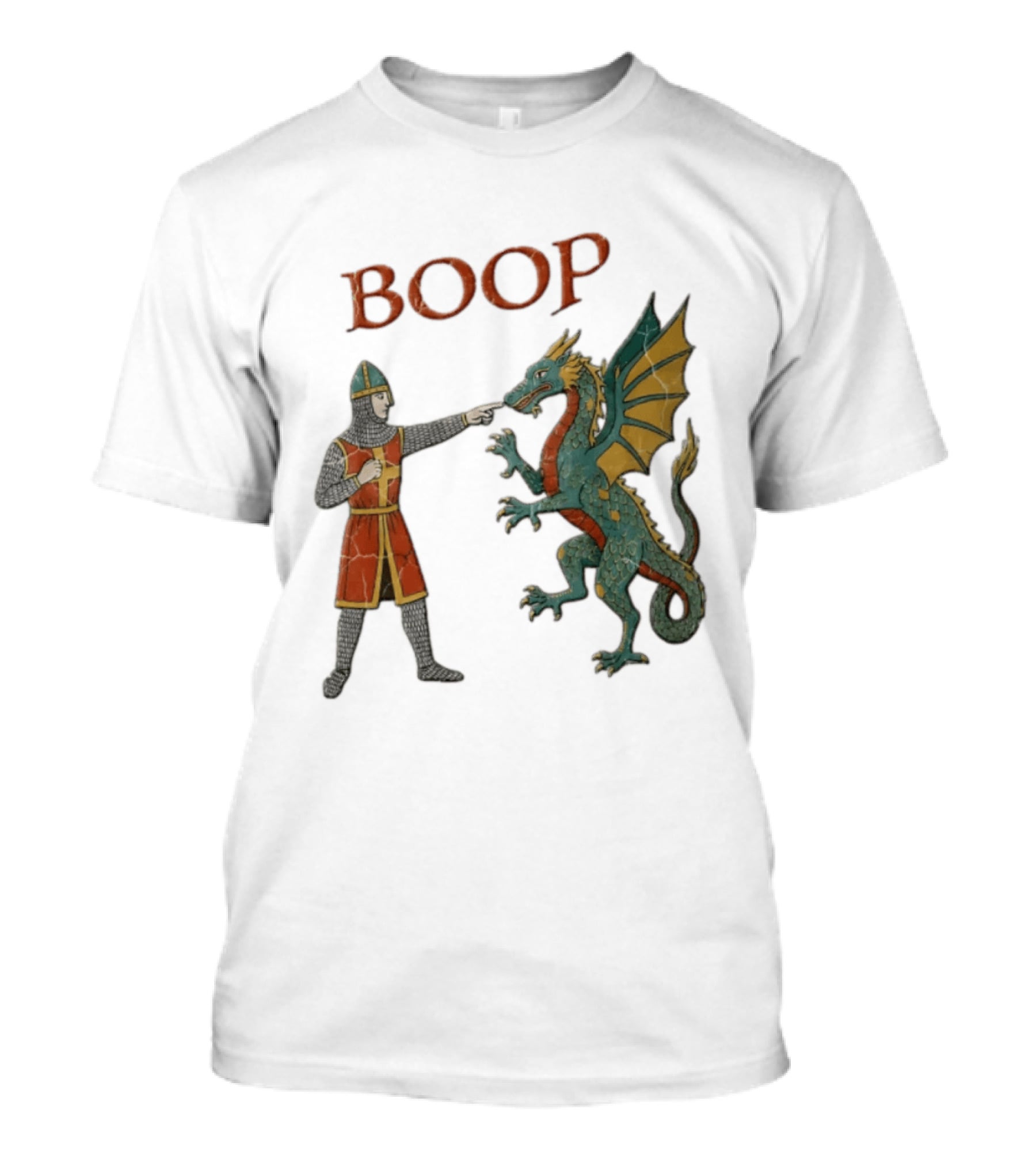 Knight Pointing Boop Dragon Encounter T-Shirt