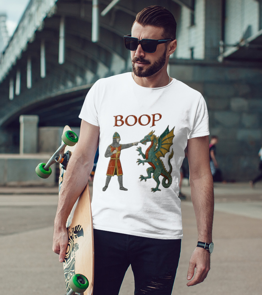 Knight Pointing Boop Dragon Encounter T-Shirt