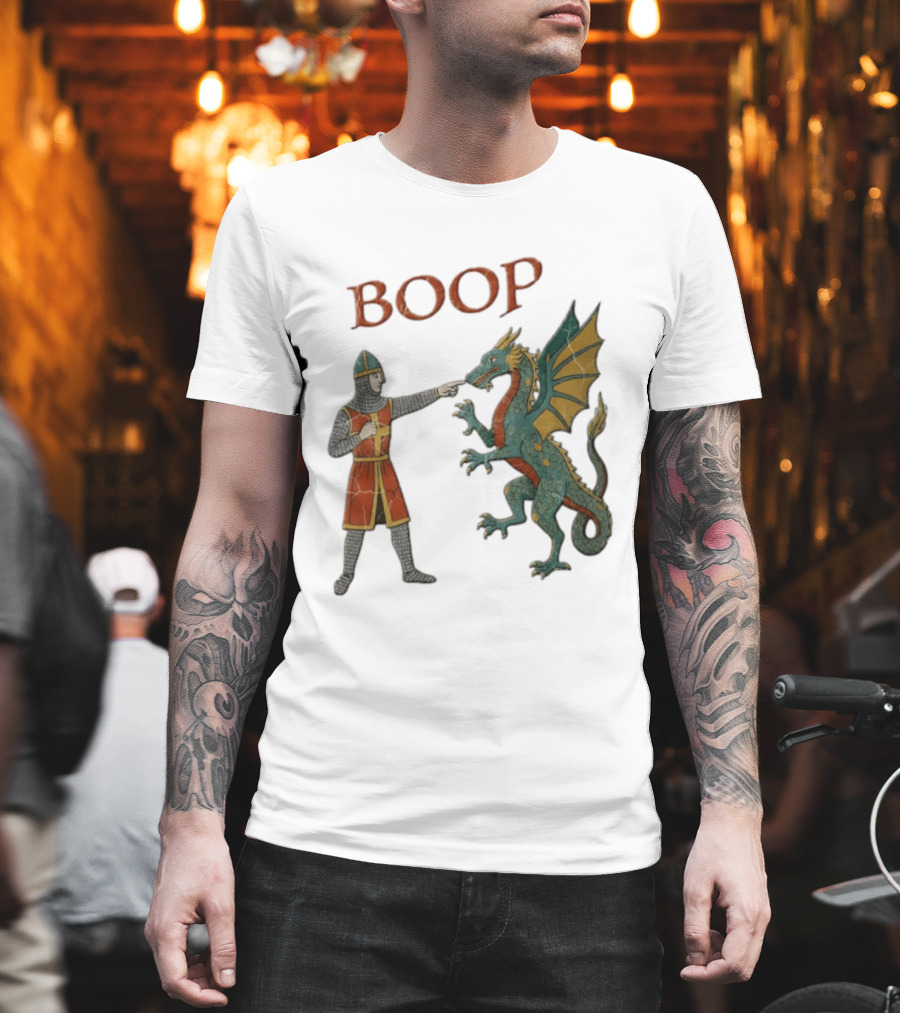 Knight Pointing Boop Dragon Encounter T-Shirt