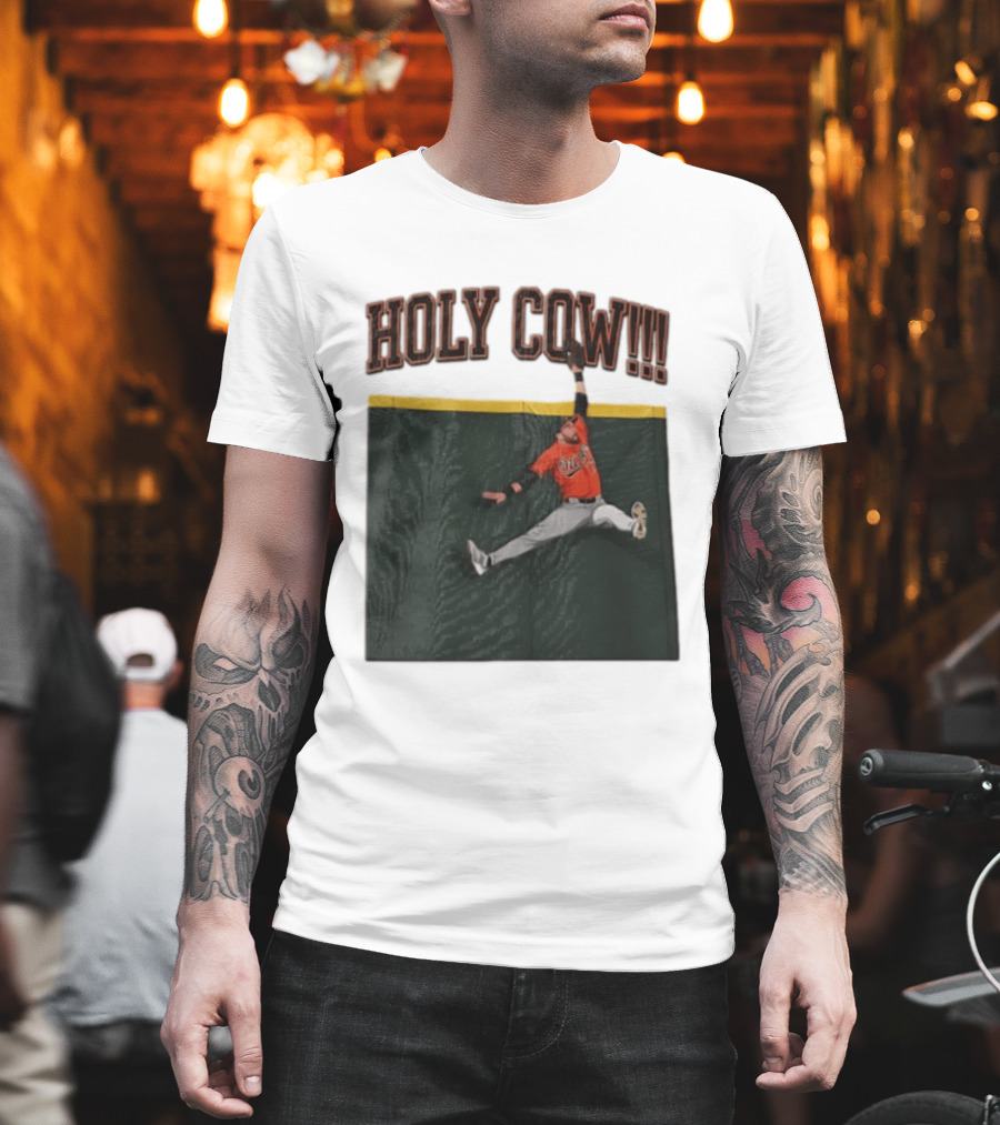 Holy Cow Colton Cowser Baltimore Orioles Catch 2026 T-Shirt