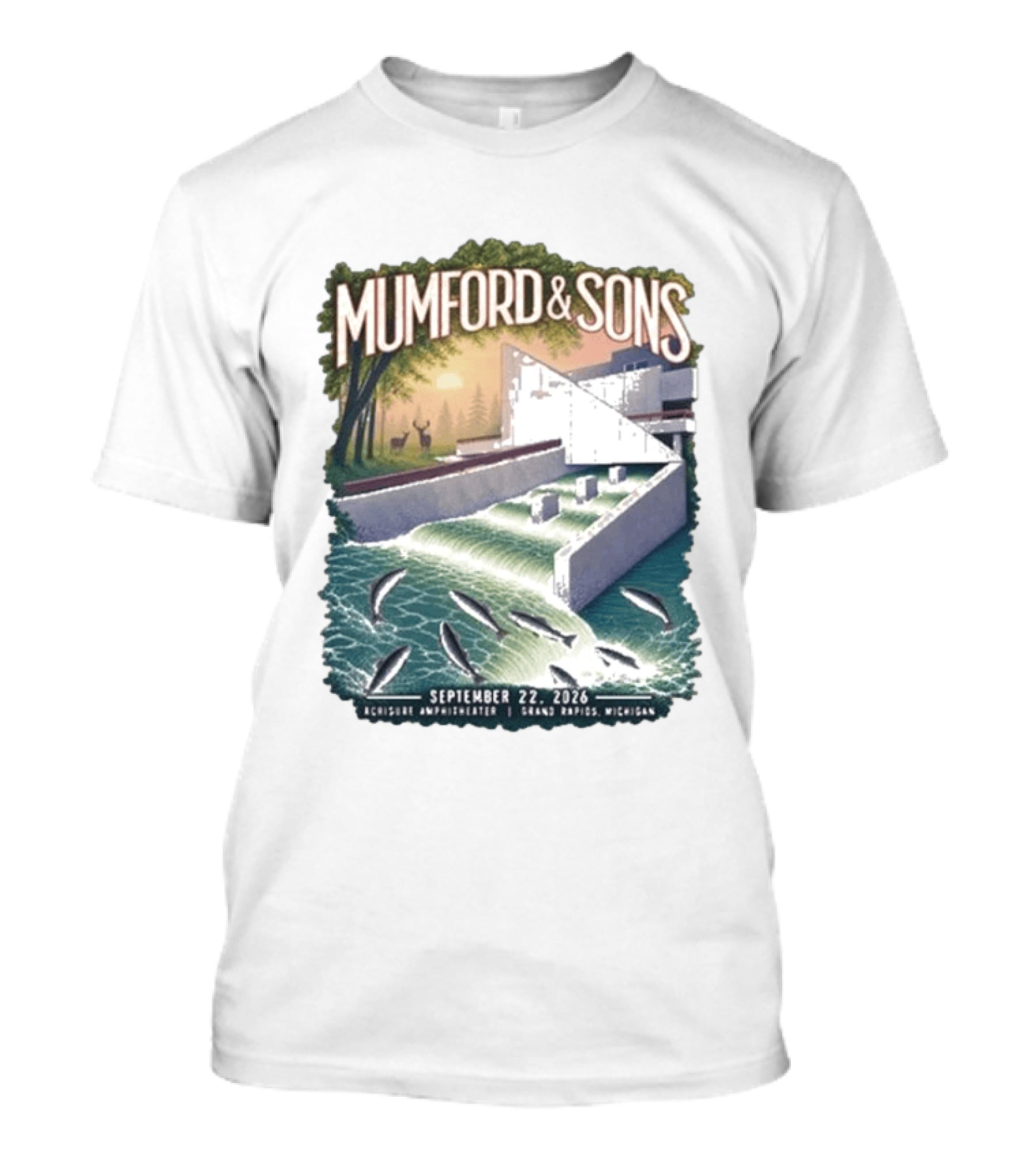 Mumford & Sons September 22 2026 Grand Rapids Michigan Acrisure Amphitheater T-Shirt