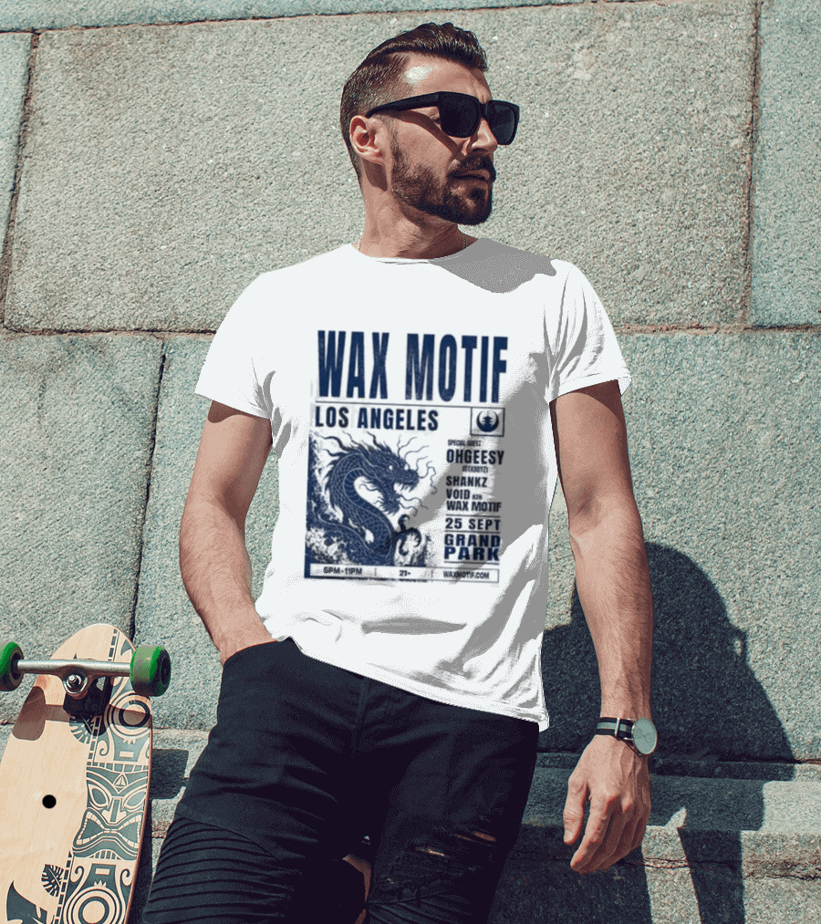 Wax Motif Los Angeles Grand Park Event With Ohgeesy September 25 2026 Dragon T-Shirt