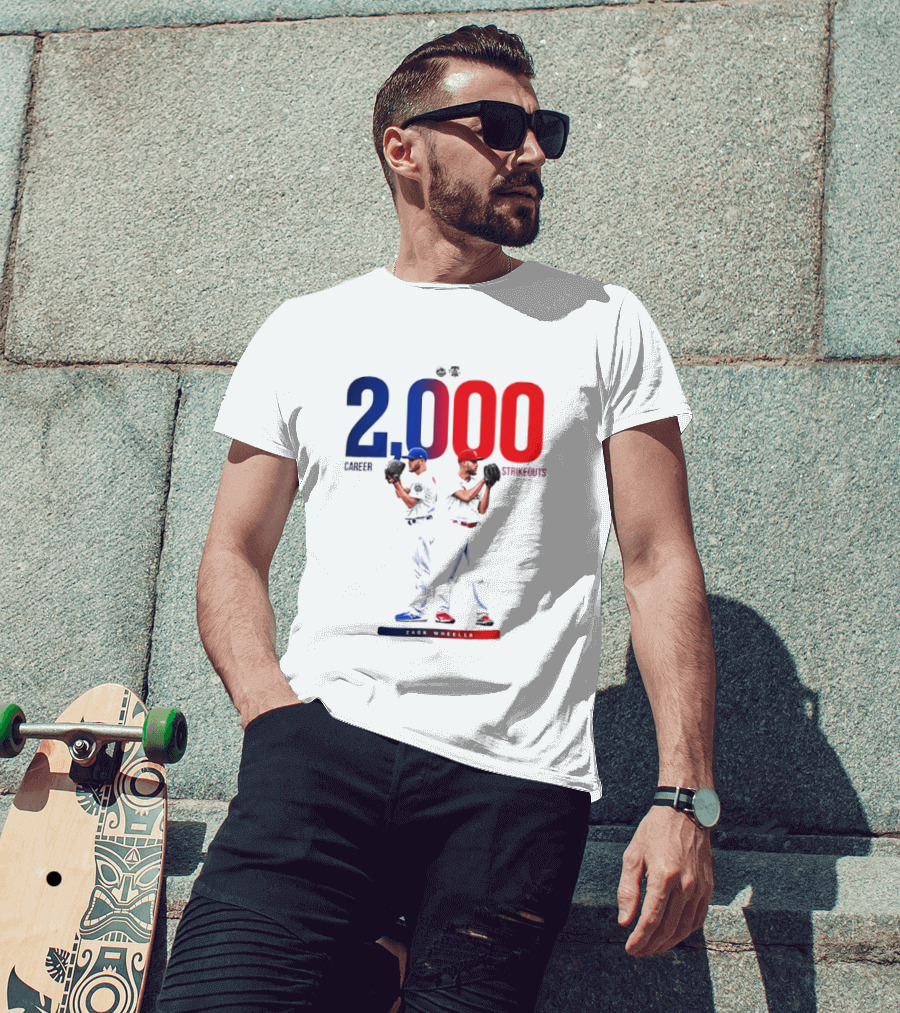 Zack Wheeler 2000 Career Strikeouts NY Mets Philadelphia Phillies T-Shirt