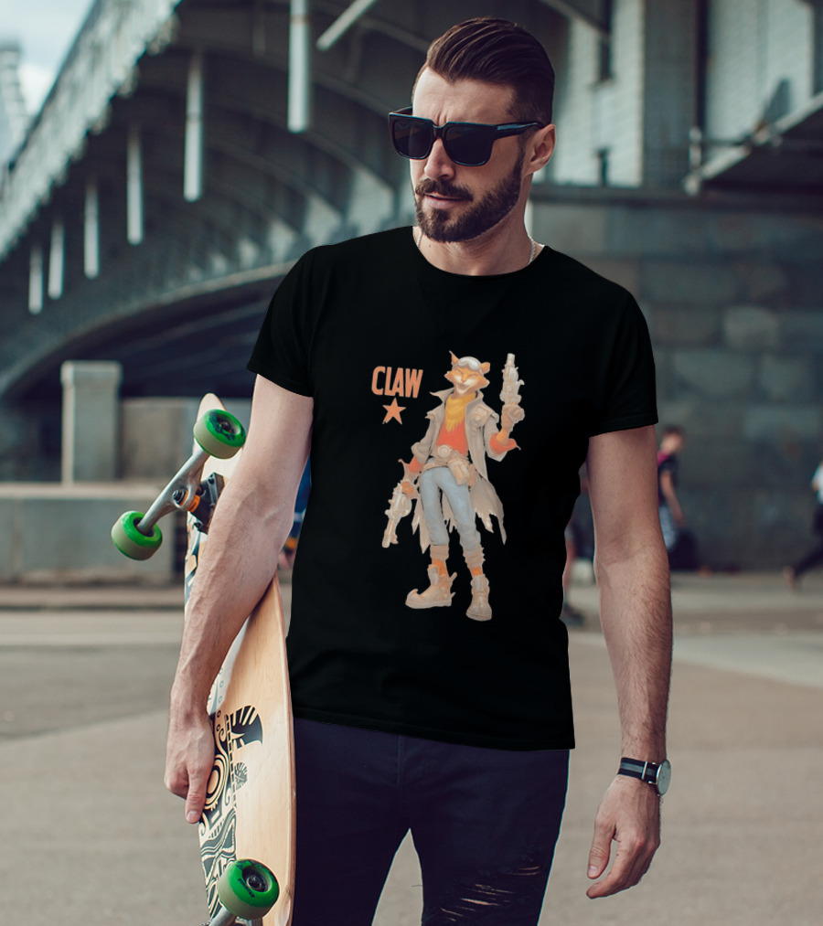 Captain Claw Star Cat With Dual Blasters And Goggles T-Shirt