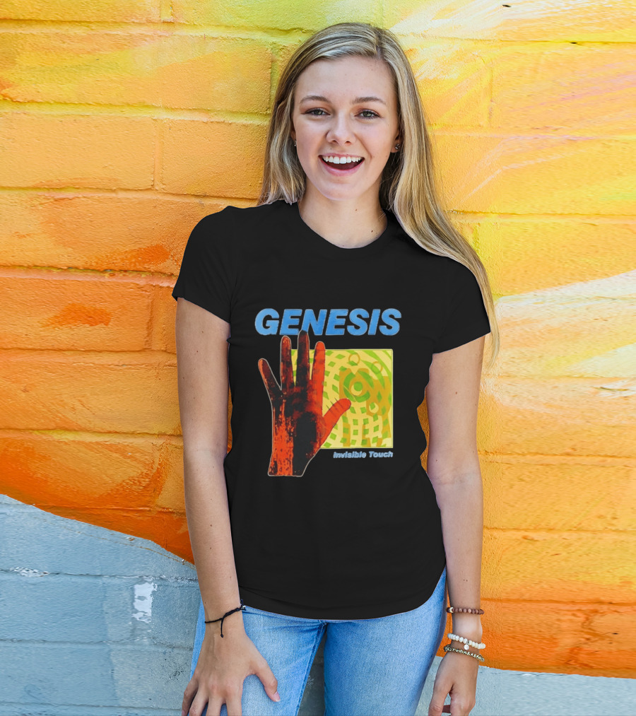 Genesis Invisible Touch Band Progressive Rock Album Cover Hand T-Shirt