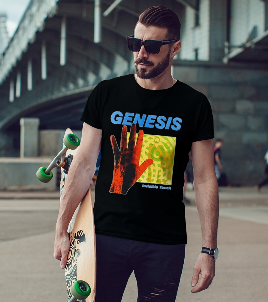 Genesis Invisible Touch Band Progressive Rock Album Cover Hand T-Shirt
