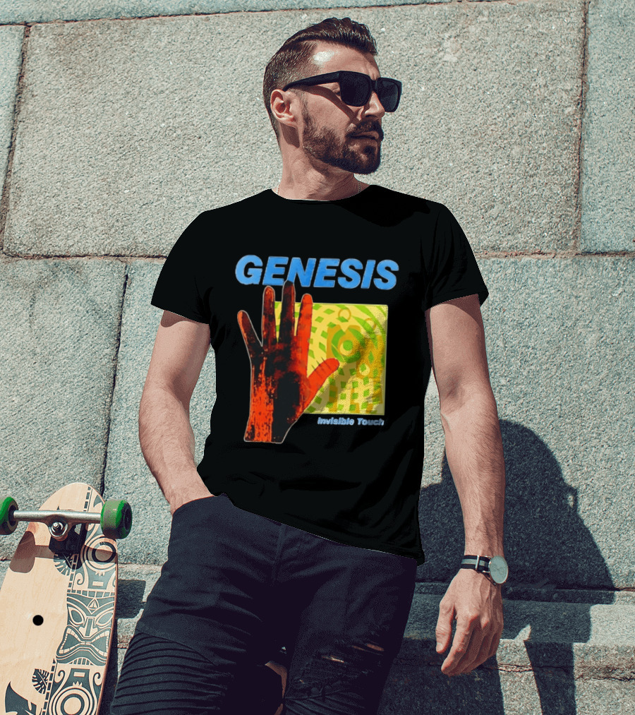 Genesis Invisible Touch Band Progressive Rock Album Cover Hand T-Shirt