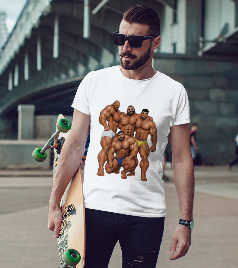 Group Of Muscular Bodybuilders Bodybuilding Fitness Champions T-Shirt