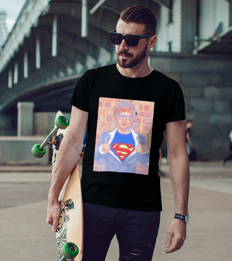 Ed Sheeran Superman Style Hero Look Iconic Rare Find T-Shirt