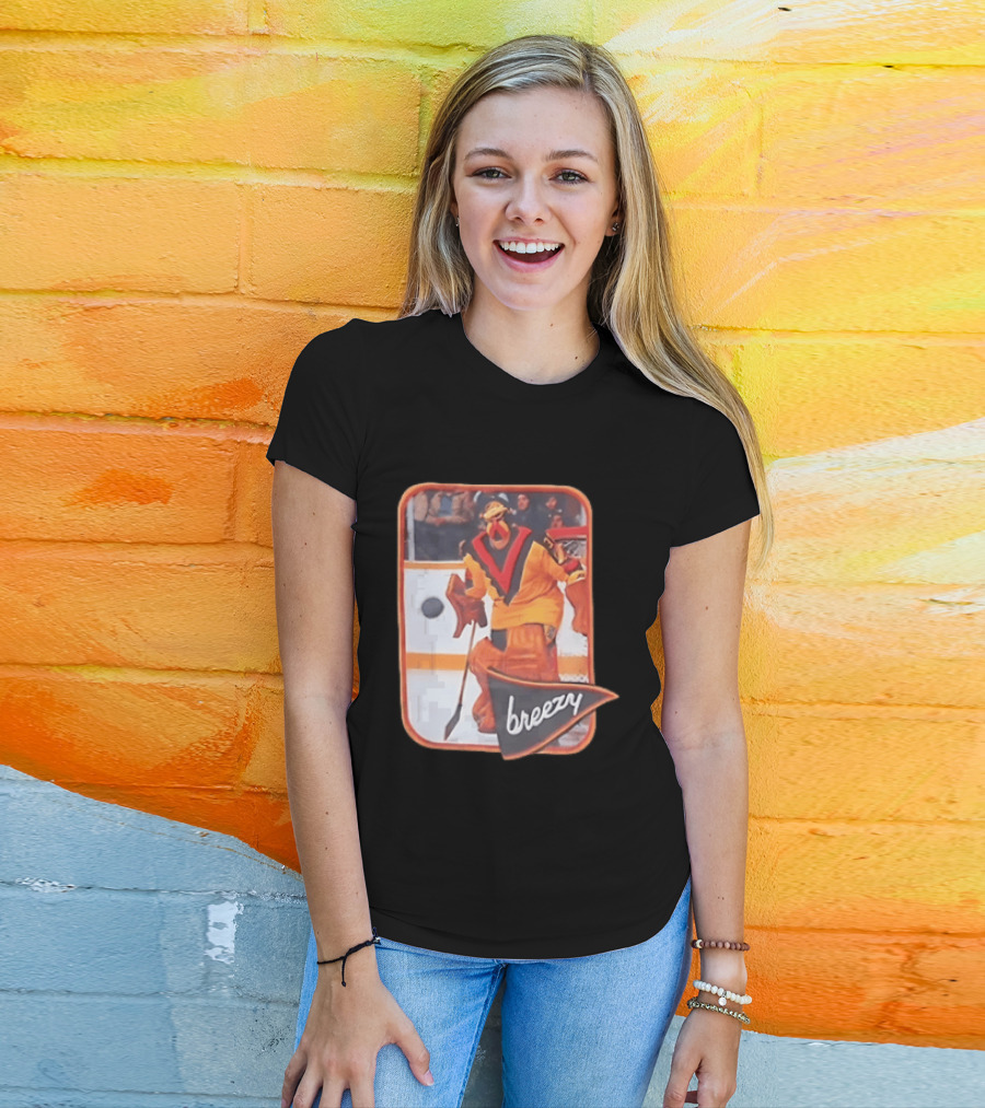 Richard Brodeur Vancouver Canucks NHL Breezy Retro Goalie Gear T-Shirt