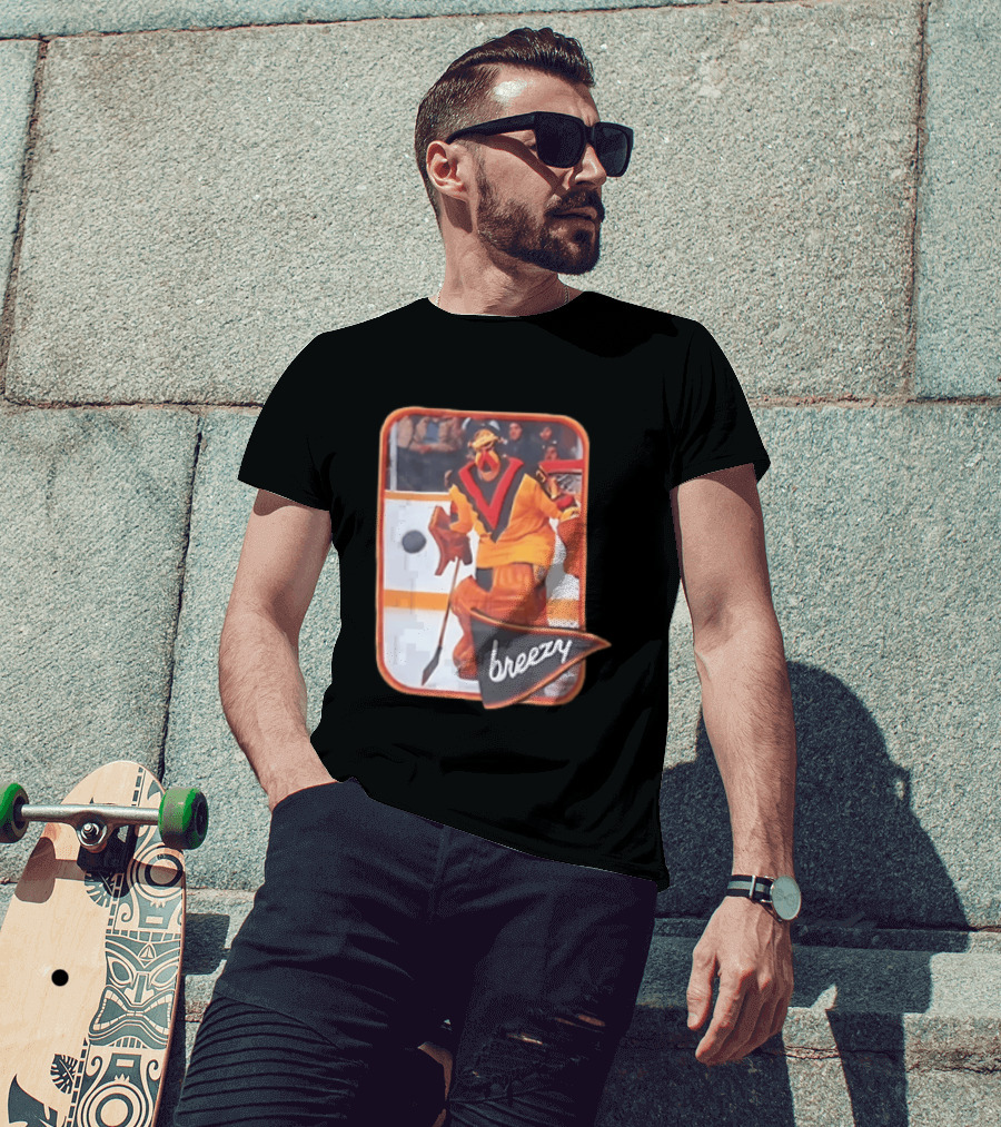 Richard Brodeur Vancouver Canucks NHL Breezy Retro Goalie Gear T-Shirt