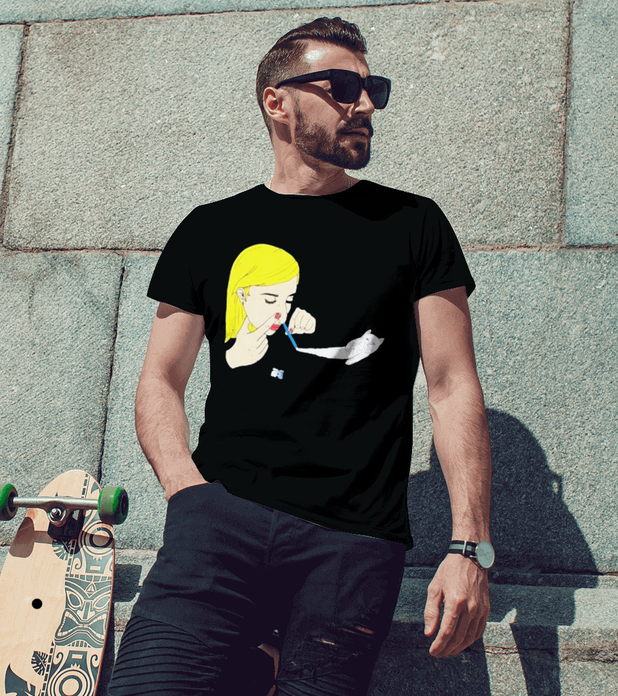 Ripndip Nermal Snorting Cat Blonde Girl Streetwear T-Shirt