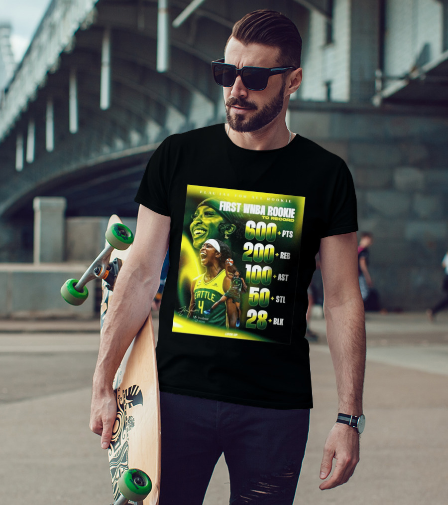 Flau'jae For All Rookie First WNBA Rookie To Record 600+ PTS 200+ REB 100+ AST 50+ STL 28+ BLK Seattle T-Shirt