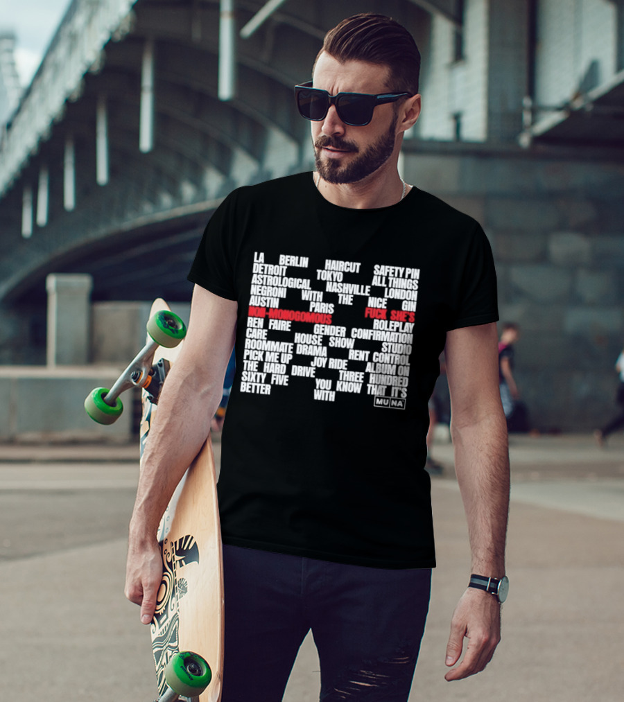 Muna Non Monogamous Indie Pop Music Lyrics Exploration T-Shirt