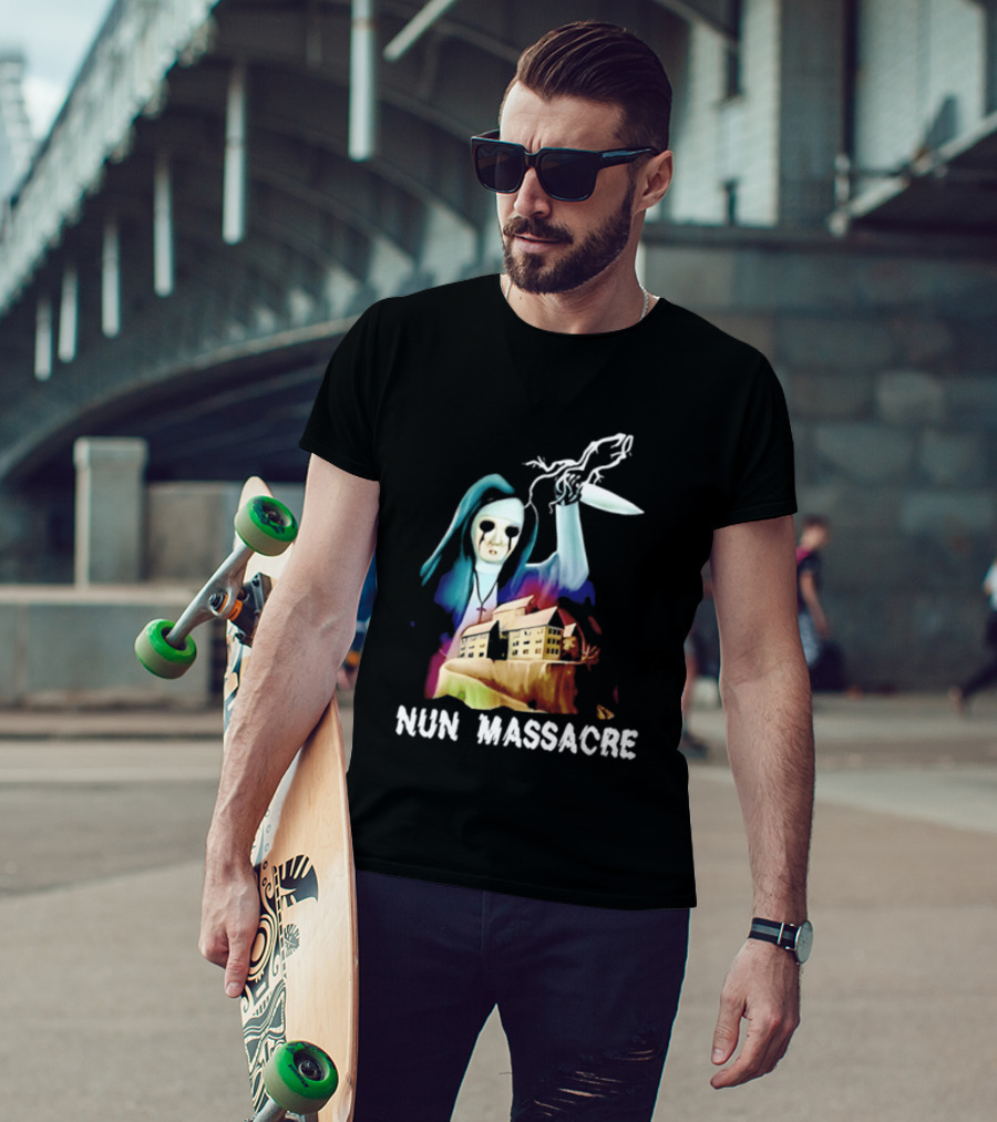 Nun Massacre Horror Game Puppet Combo Slasher T-Shirt