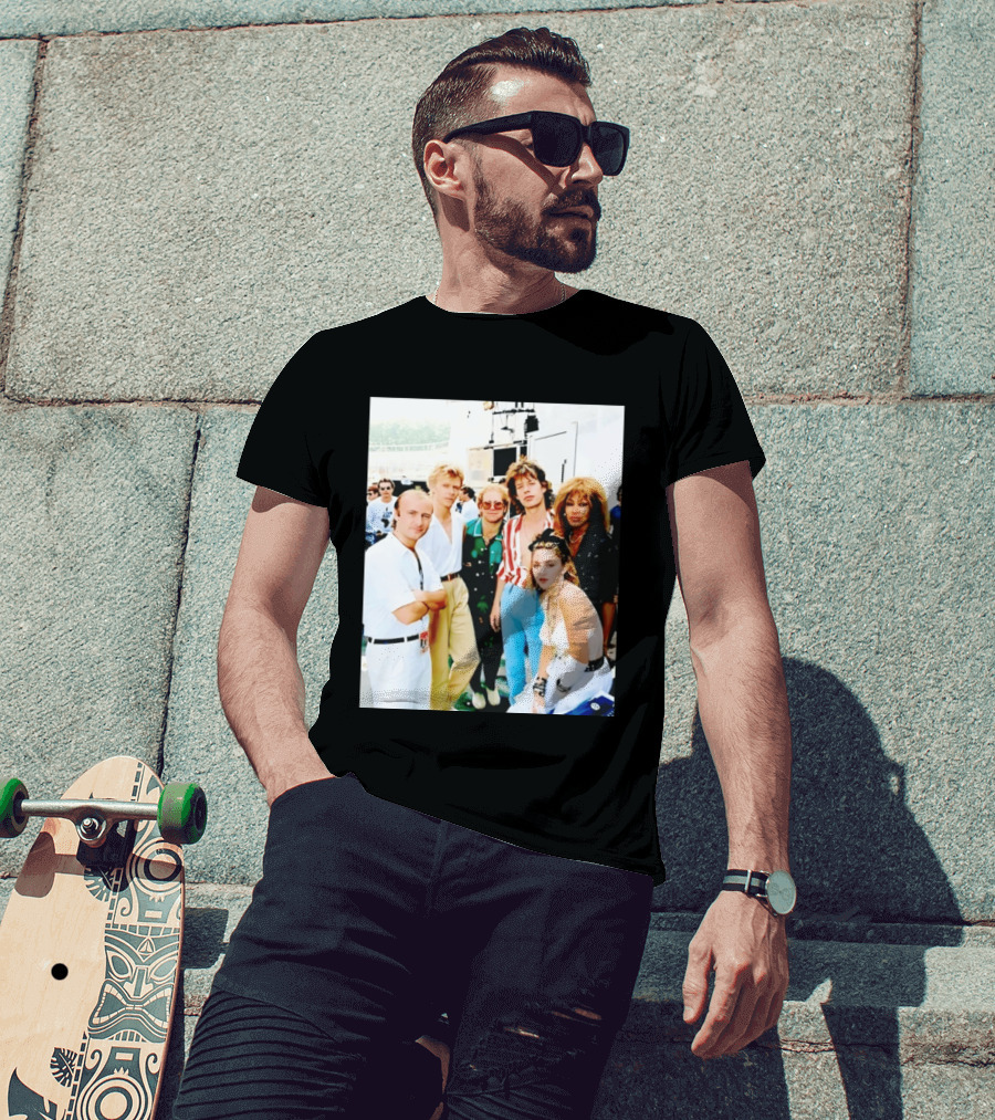 Live Aid Legends Phil Collins Mick Jagger Madonna And Tina Turner T-Shirt