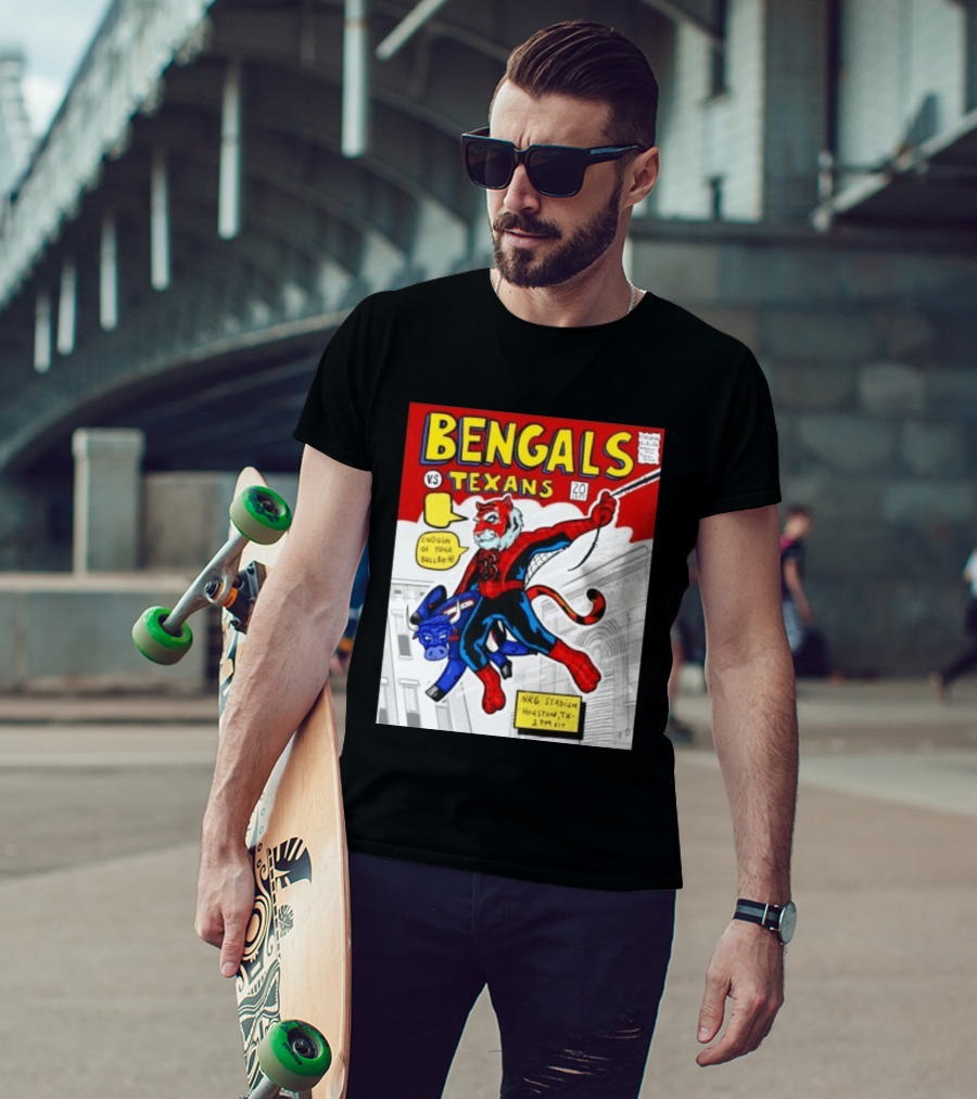 Bengals Vs Texans Week 2 Game Day NRG Stadium Houston 1PM EST Comic T-Shirt