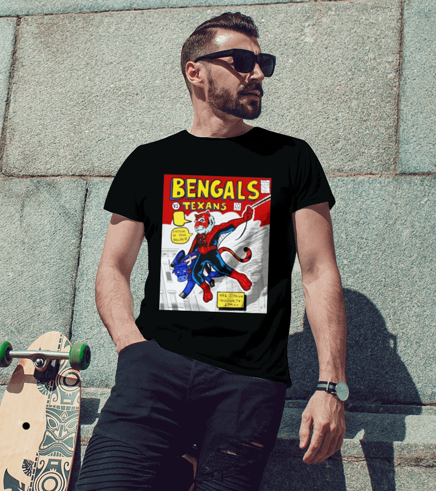 Bengals Vs Texans Week 2 Game Day NRG Stadium Houston 1PM EST Comic T-Shirt