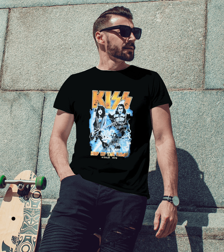 Kiss End Of The Road World Tour Rock Music Iconic Band Image T-Shirt